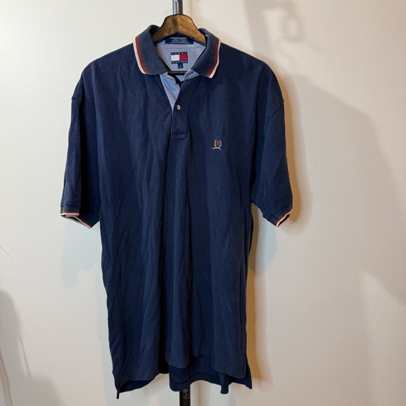 Tommy Hilfiger Other - Vintage Tommy Hilfiger Navy Polo with Red and White Accents